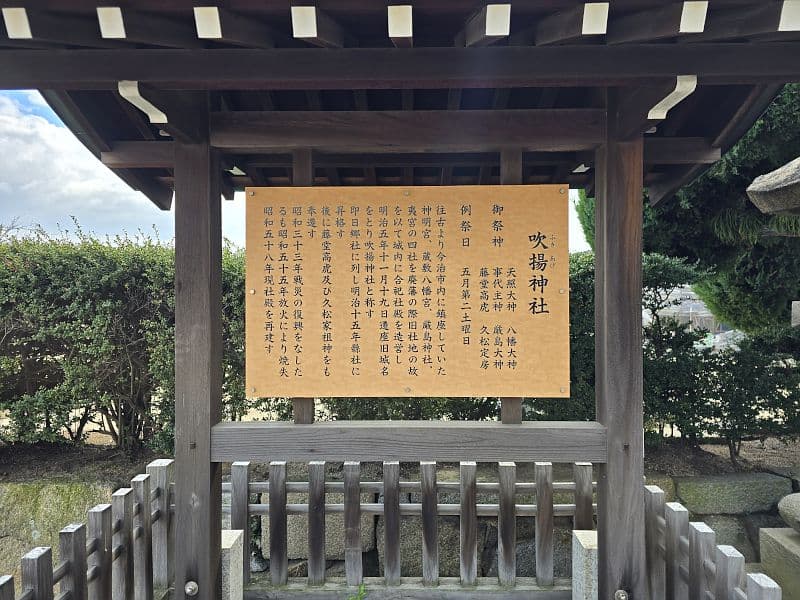 吹揚神社の由緒説明板